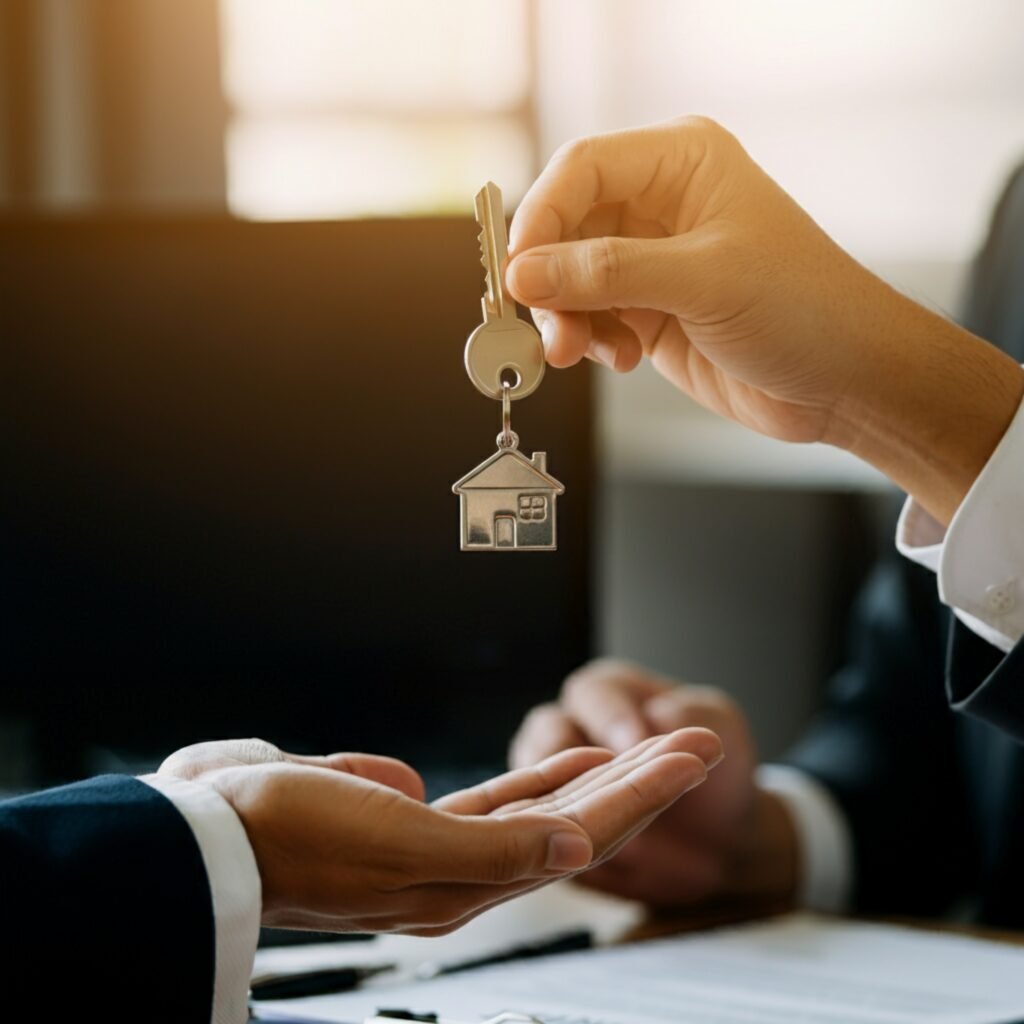 person is holding key with key that says house it person is holding key with key that says house it